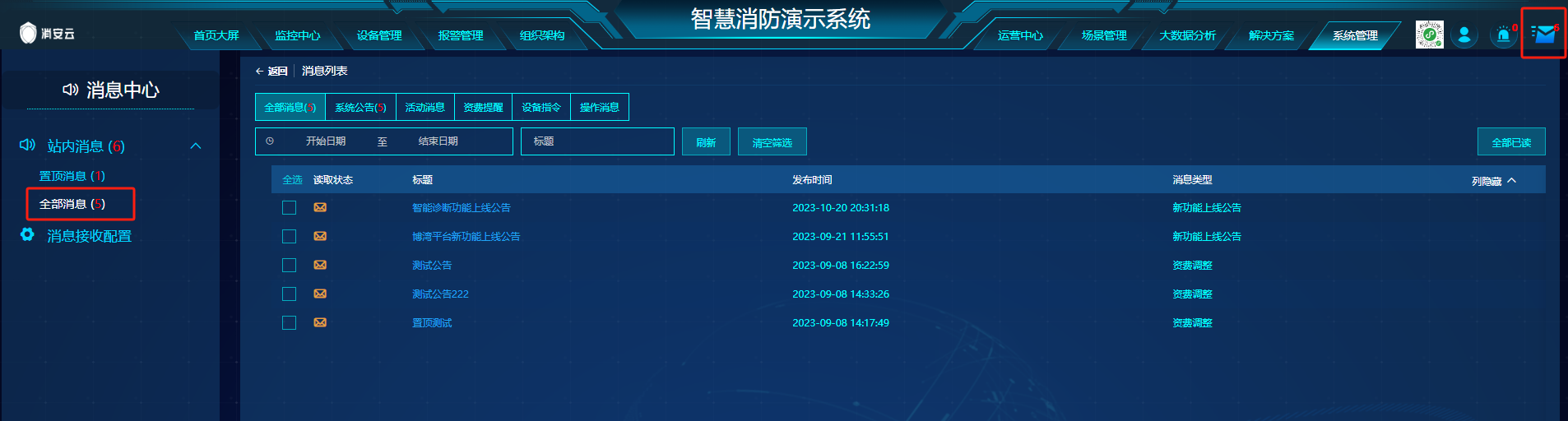 全部消息入口